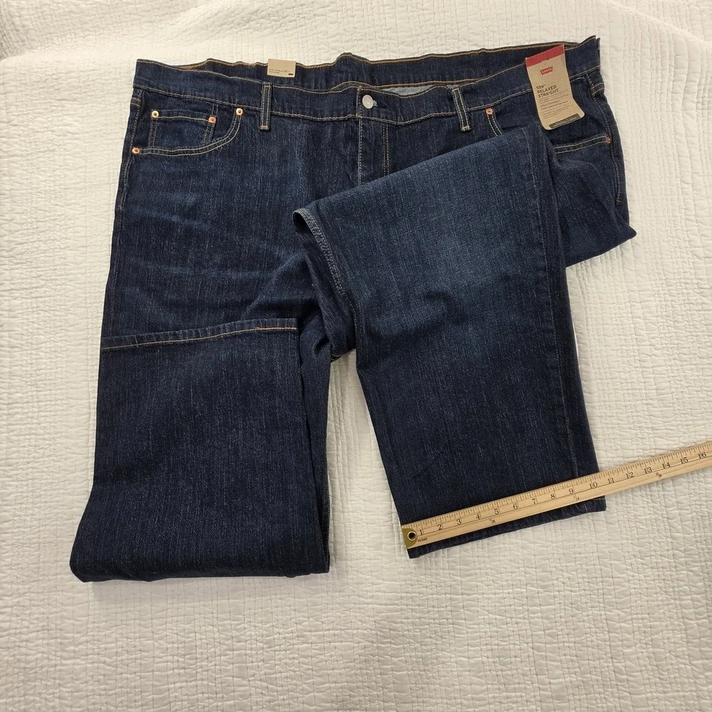Levi's 559 Relaxed Straight Fit Jeans Blue Big & Tall Men's 54x29 NEW Stretch‎